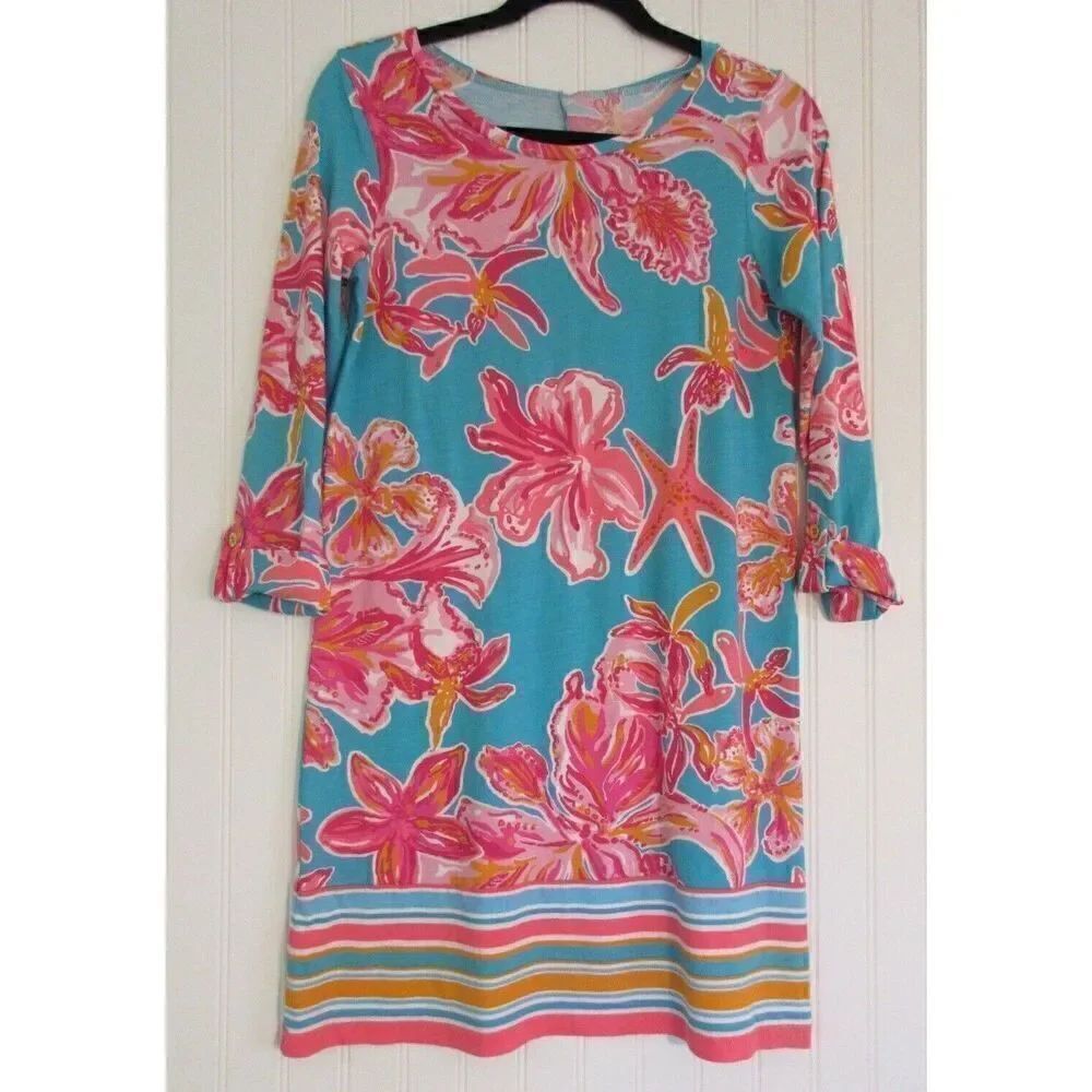 LILLY PULITZER DRESS TAB SLEEVES SIZE SMALL